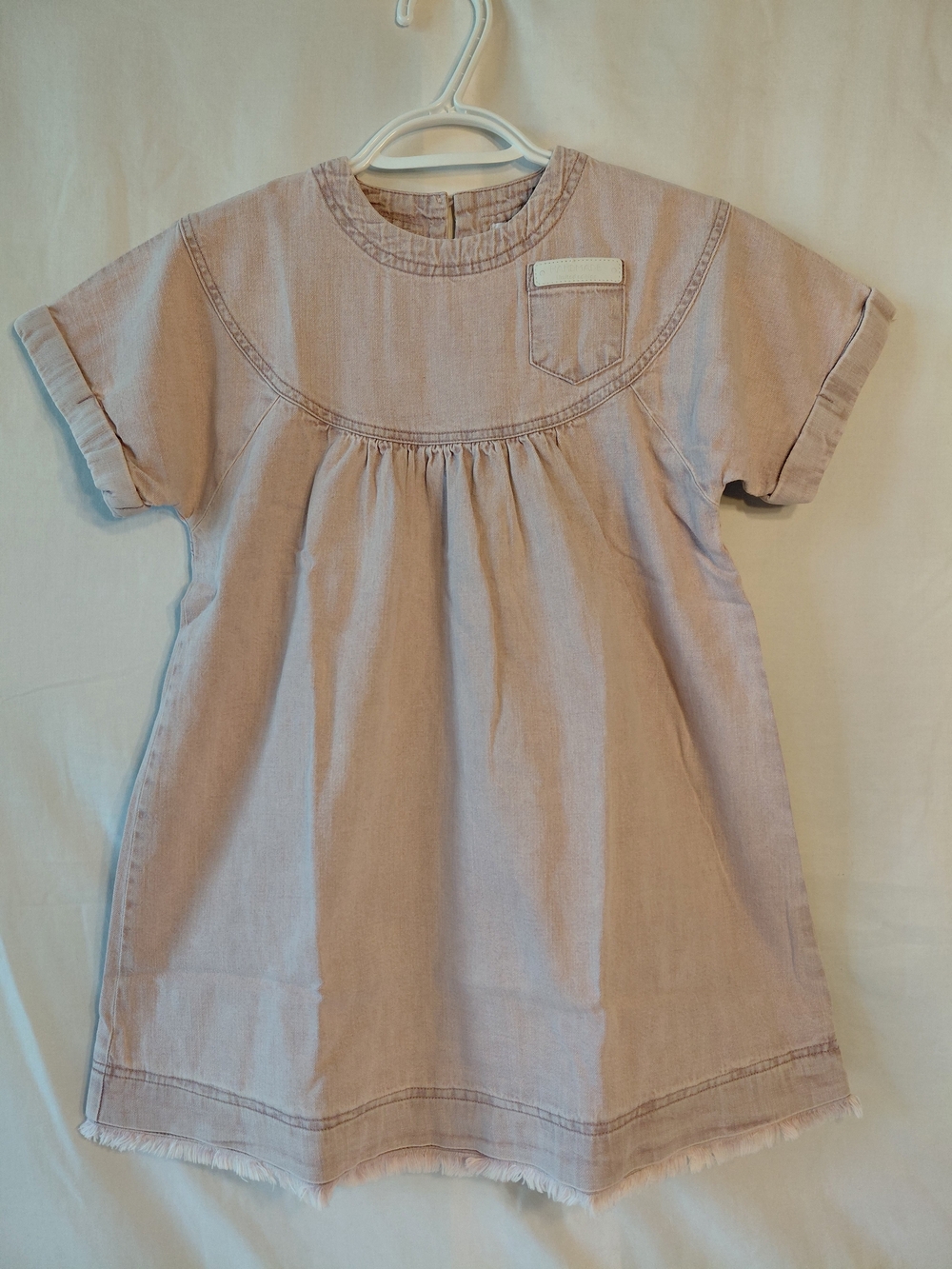 ZALOO Brand Lilac Girls Short Sleeve Gathered Swing Dress NWT Size 5